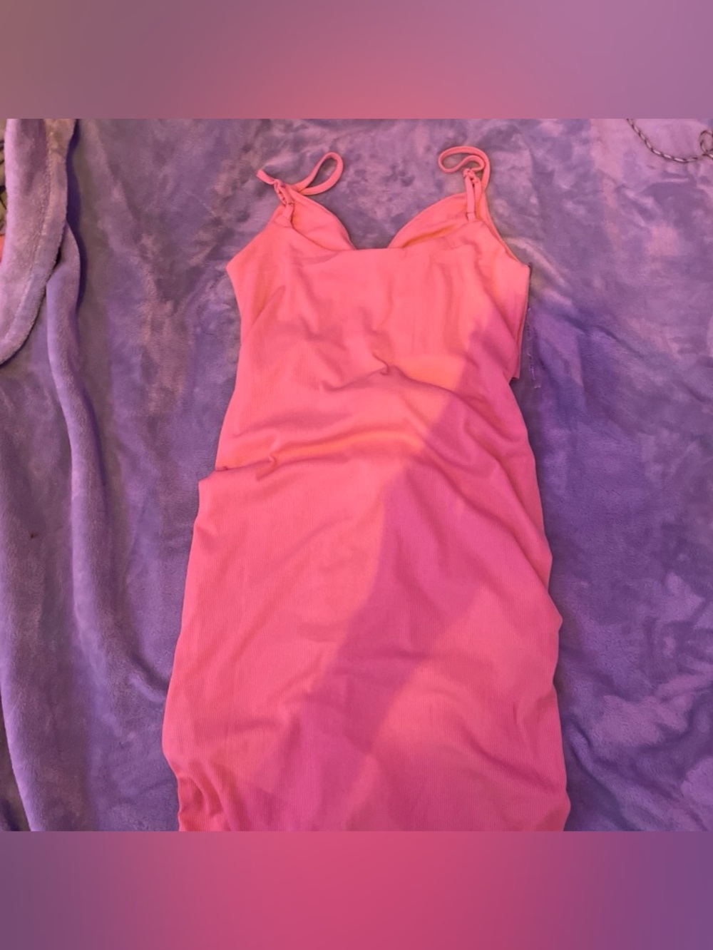 Pink Ruched Cutout Mini Dress - Picture 4 of 4
